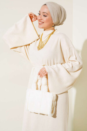 robe oversize beige